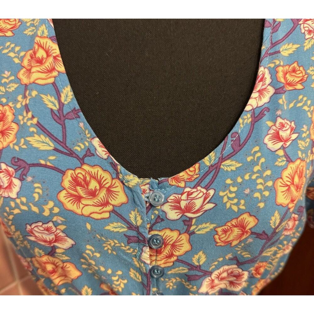 Sunday Mi Amor Dress Small Anthropologie Mini Cottage Core Smocked Waist Whimsy - Picture 2 of 7
